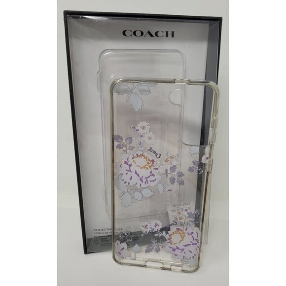 Coach Protective Case for Samsung Galaxy S21+ 5G / S21 Plus Moody Floral Purple - Picture 5 of 5